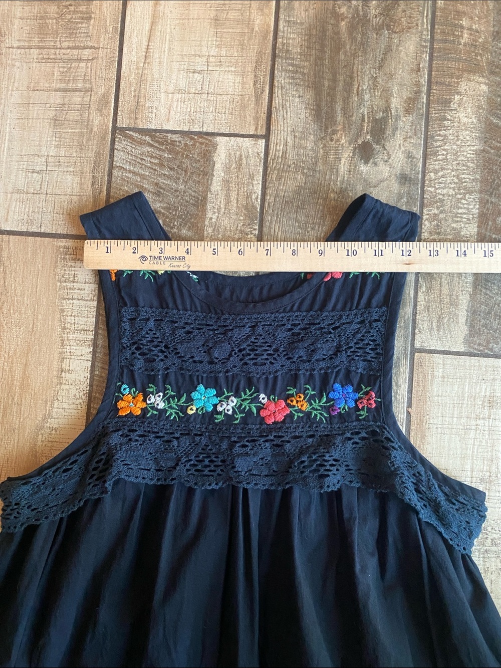Double D Ranch Navy Embroidered Tank - Picture 6 of 9